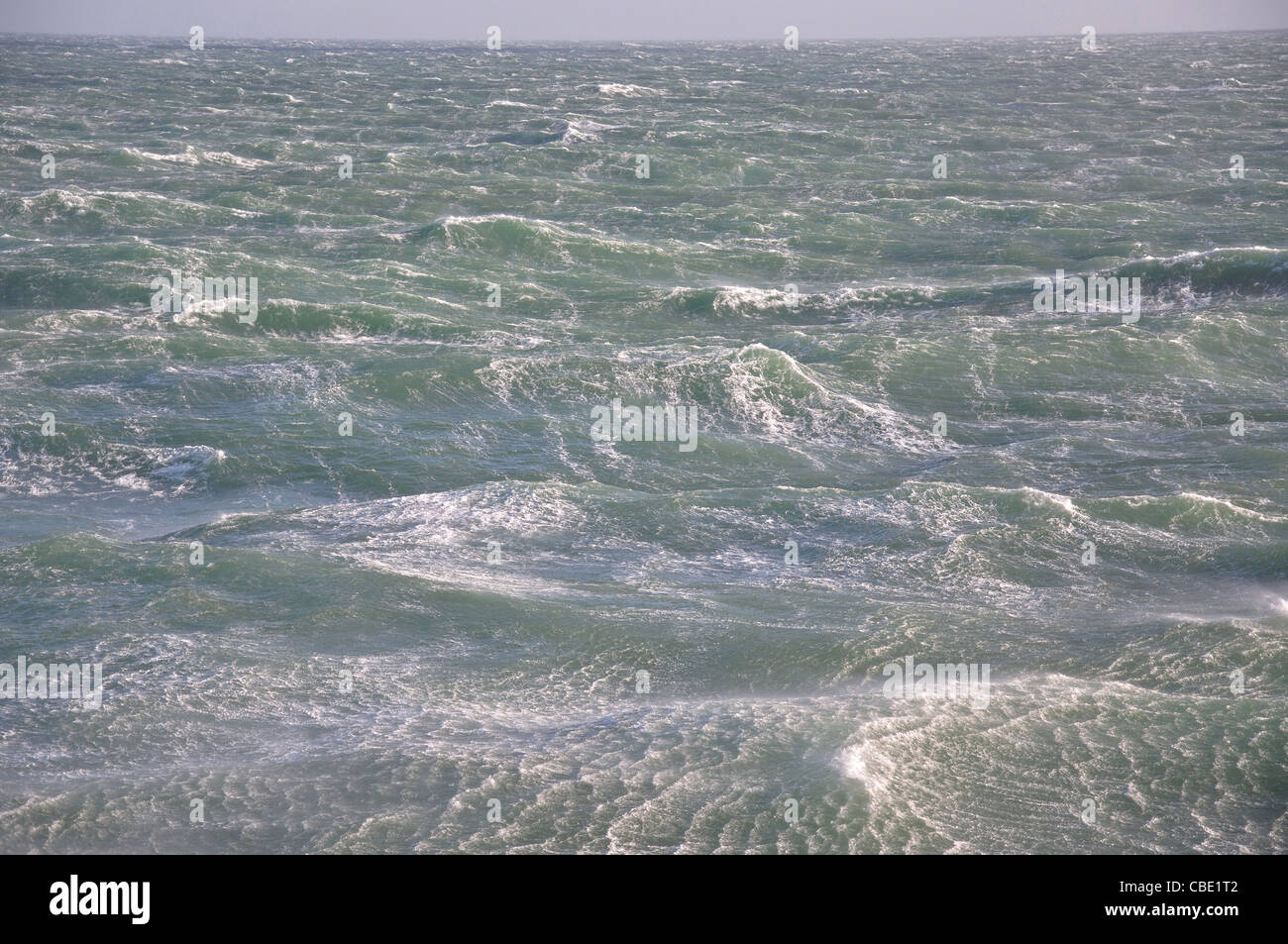 Rough sea and spray, North Sea, Europe Stock Photo