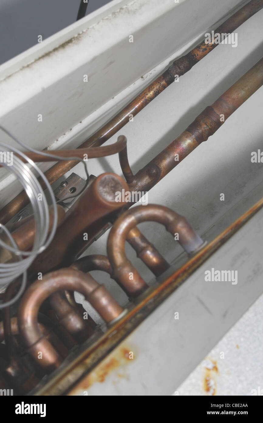 close up image of broken compressor in freezer Stock Photo Alamy