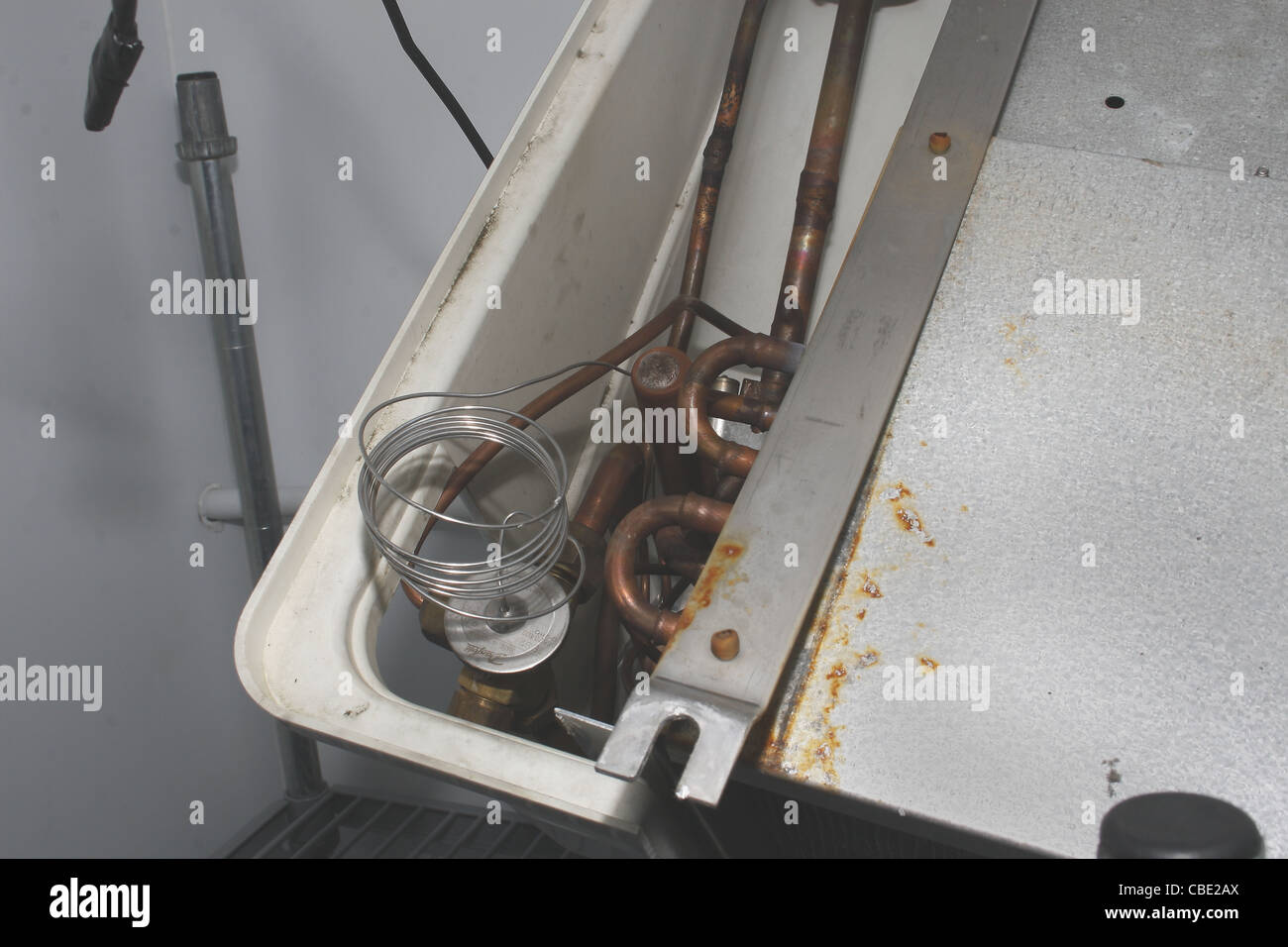 close up image of broken compressor in freezer Stock Photo Alamy