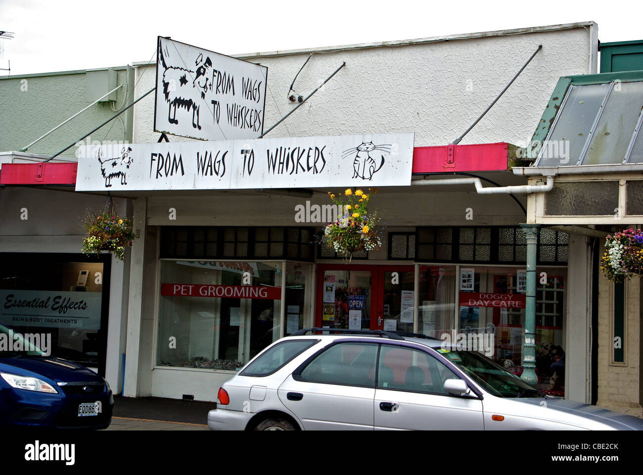 'From Wags to Whiskers' dog cat pet grooming care shop Carterton New Zealand Stock Photo