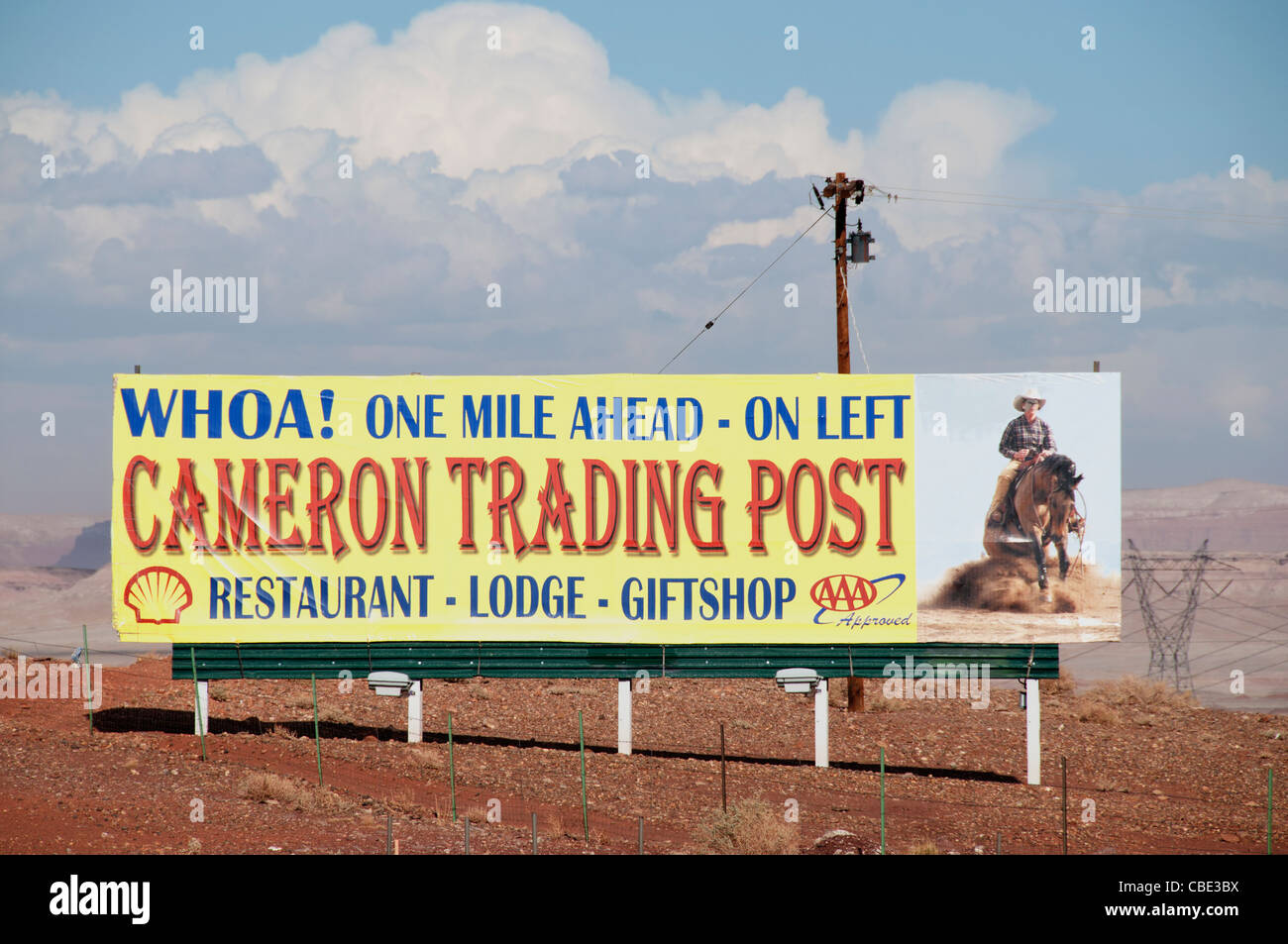 Cameron trading post sign arizona united states hires stock