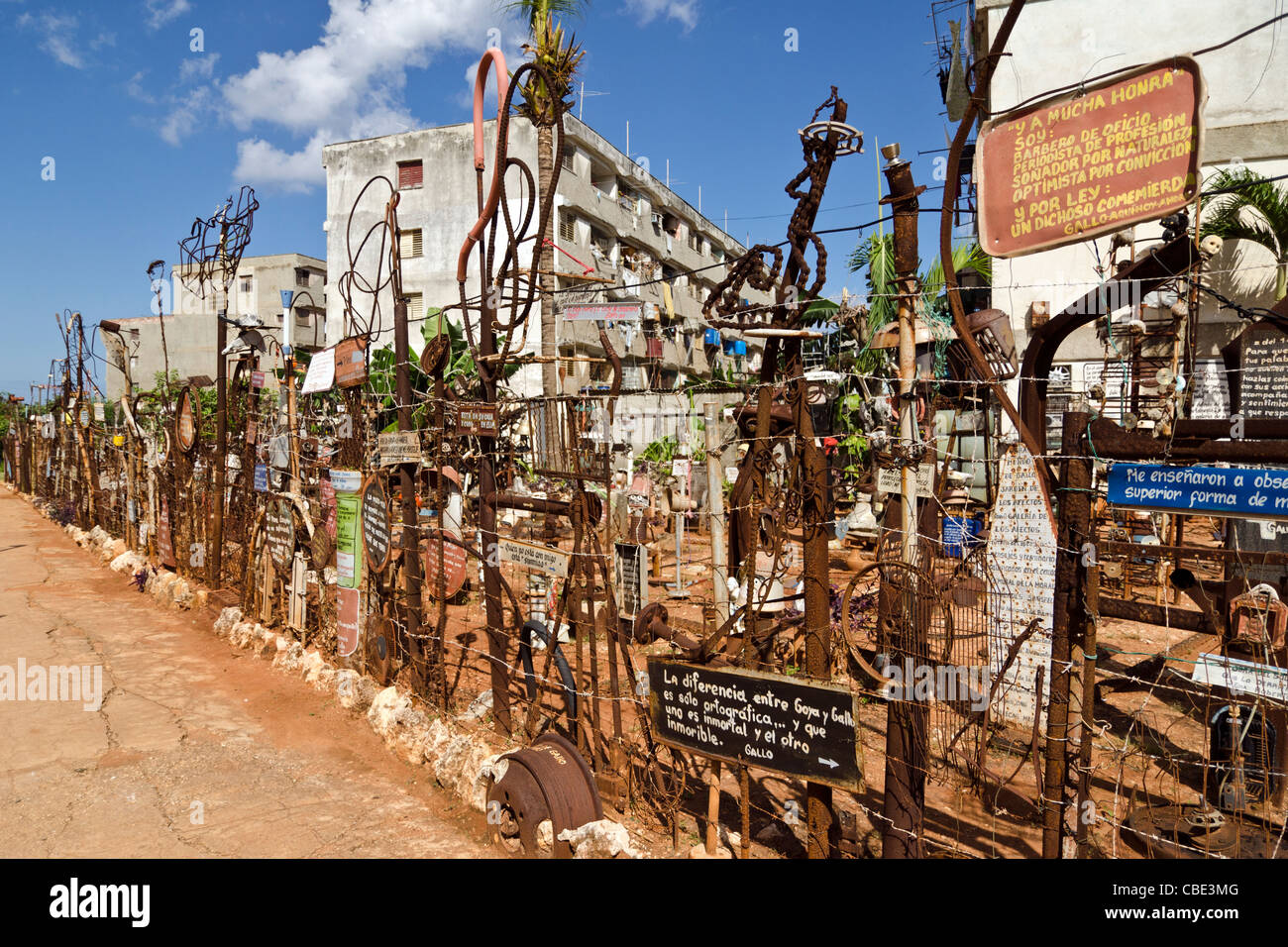Love scale in the garden of local artist Gallo Alamar Havana Cuba Stock Photo