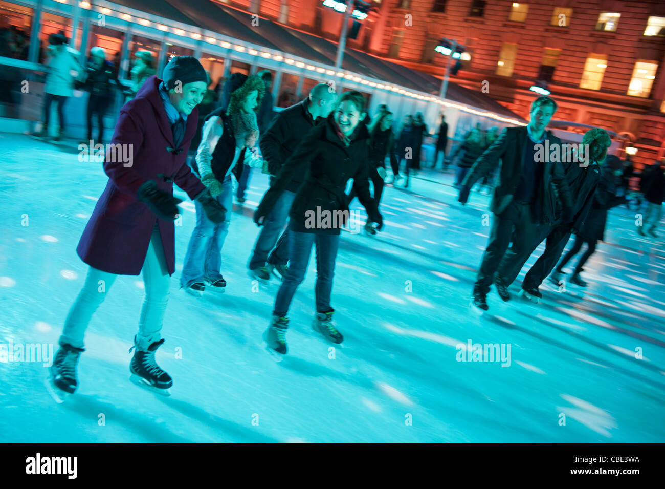 Ice skating at the Somerset House winter ice rink Stock Photo - Alamy
