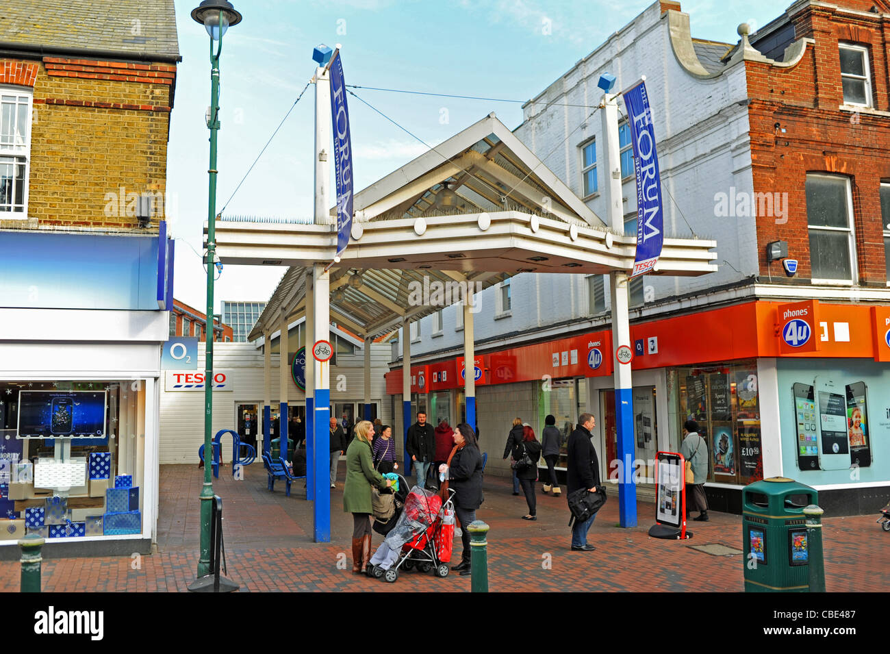 Shoppers in Sittingbourne High Street Kent UK Stock Photo