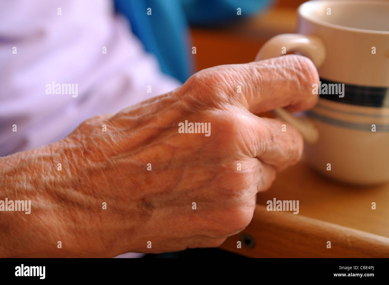 Elderly Women In Care Home. Stock Photo