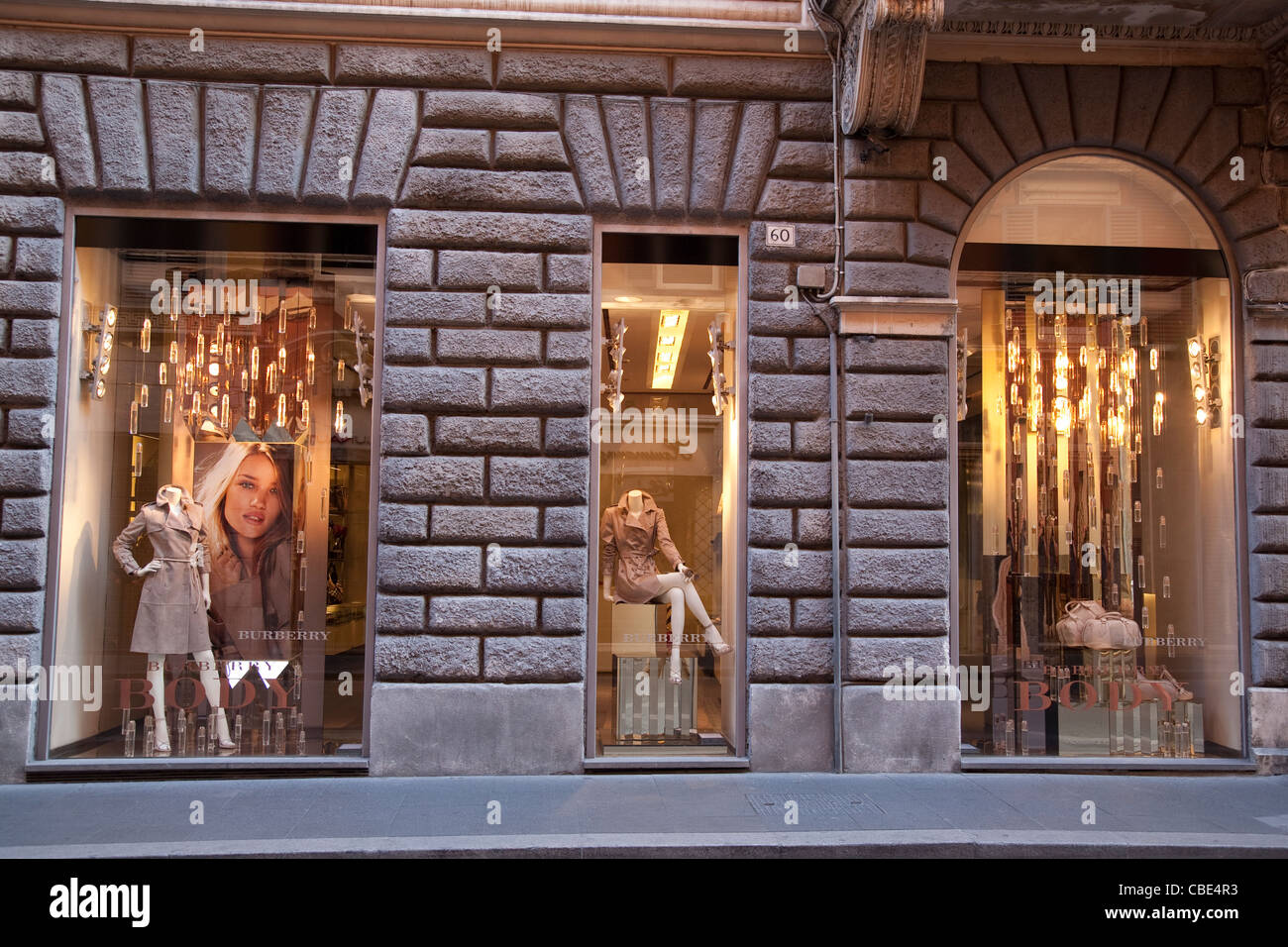 Burberry Body Shop in Via dei Condotti in Rome; Italy Stock Photo - Alamy