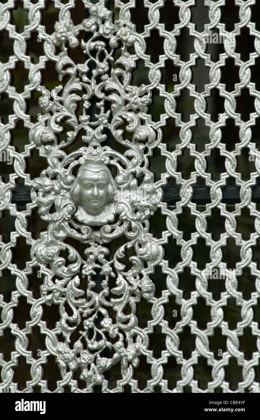 Cast iron decoration on a traditional house door. Broek in Waterland. The Netherlands. Stock Photo