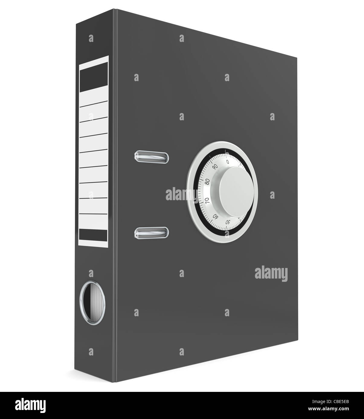 Binder with a Combination Lock. Stock Photo