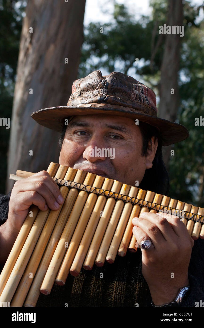 Pan flute player hi-res stock photography and images - Alamy