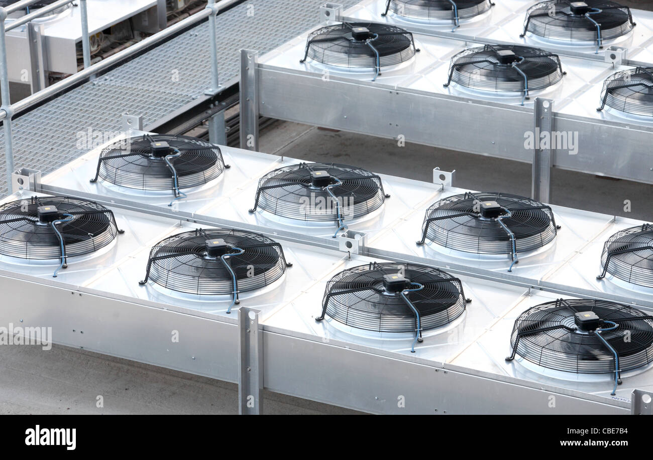 Electric cooling fans Stock Photo Alamy