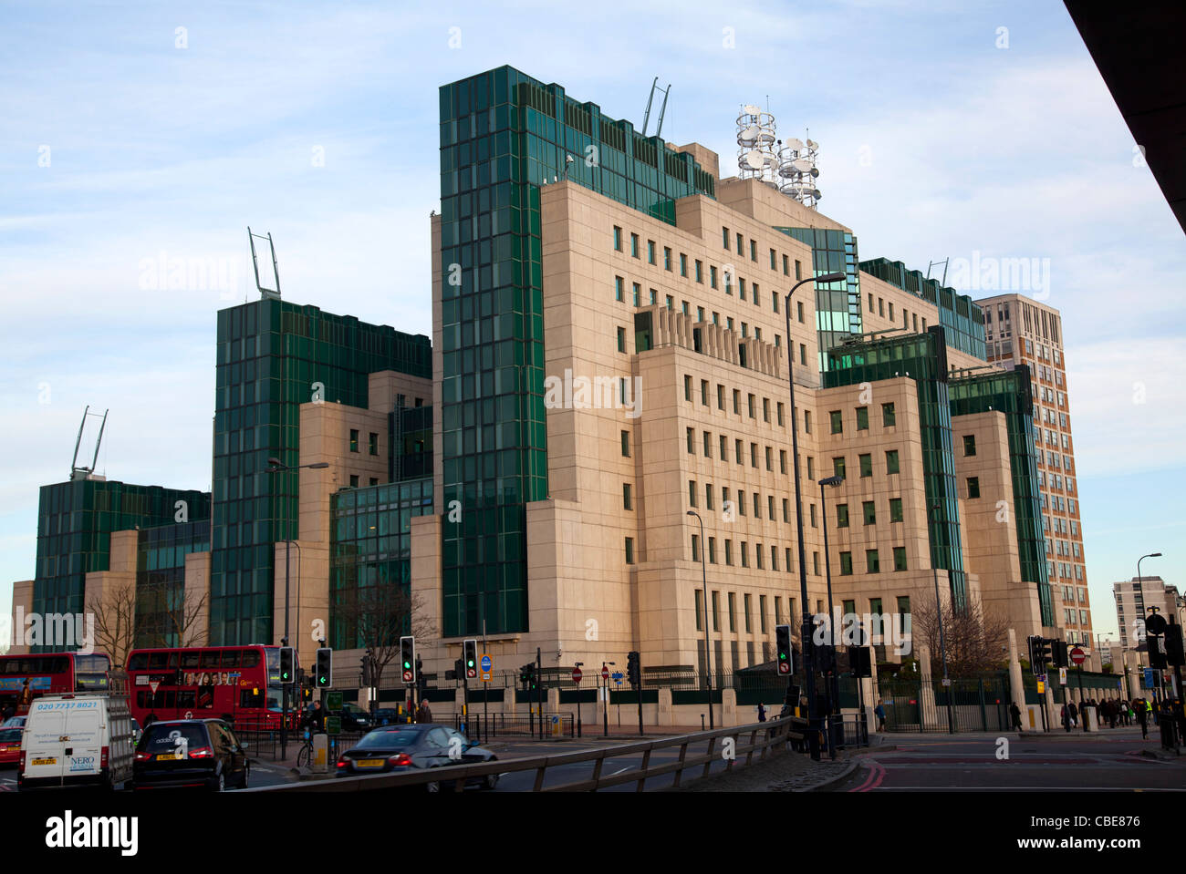 MI6 SIS Building in Vauxhall - London Stock Photo