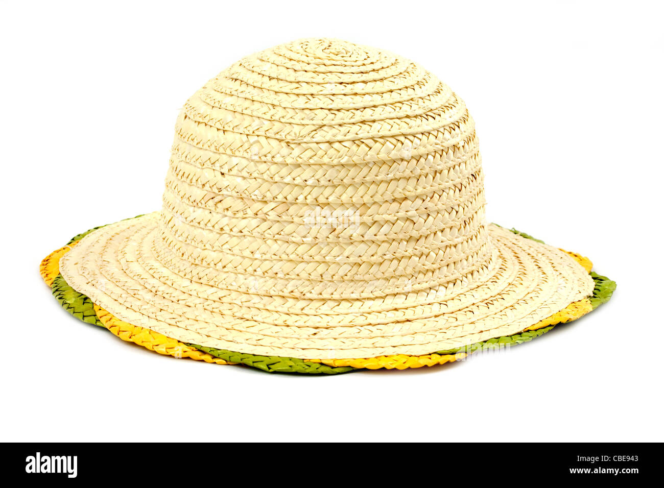 Straw hat isolated on white background Stock Photo - Alamy