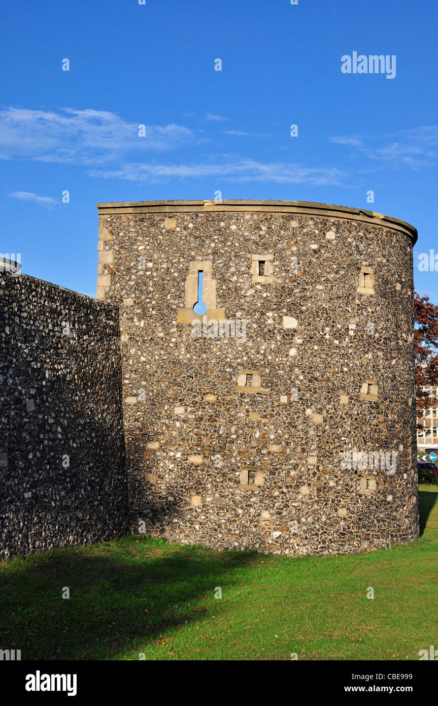City wall in Canterbury, Kent, England. Stock Photo