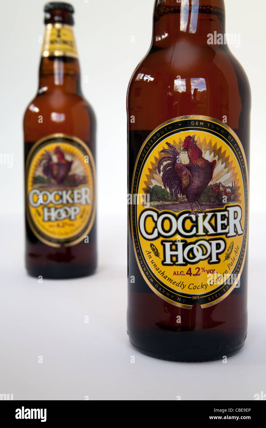 Bottle of Cocker Hoop British bottled beers Stock Photo