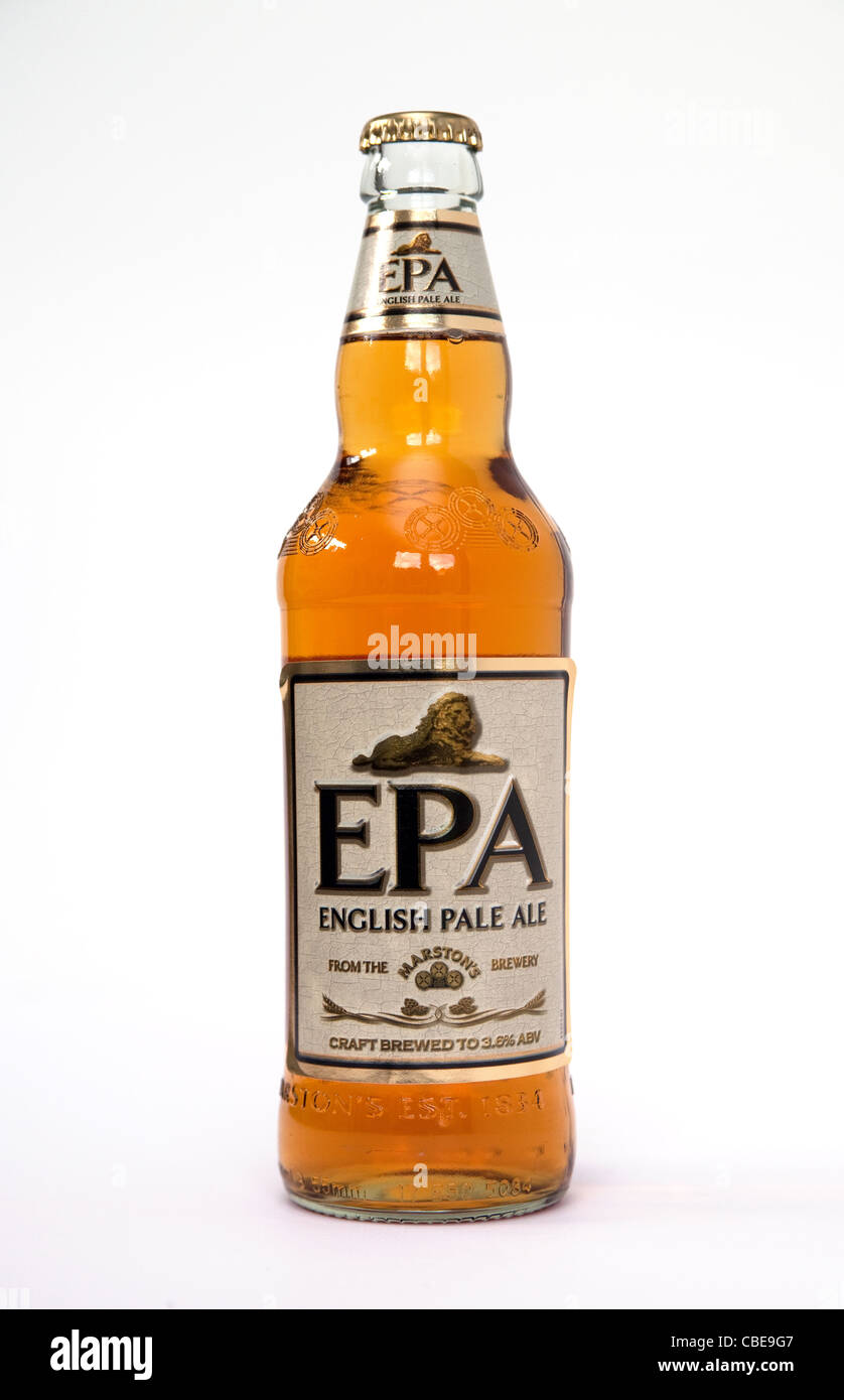 EPA (English Pale Ale) British bottled beer from the Marstons brewery Stock Photo