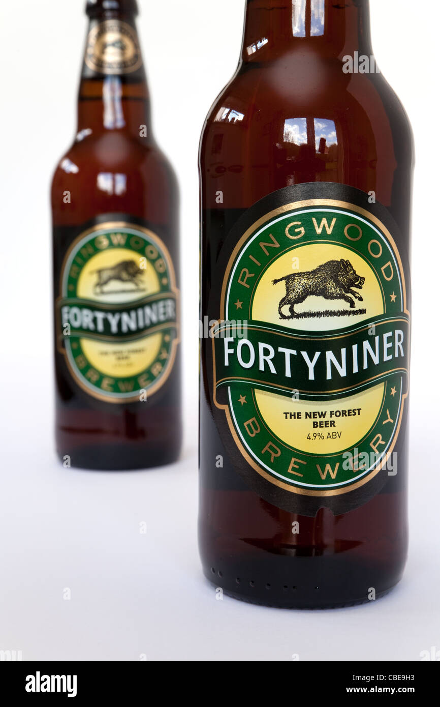 Fortyniner British bottled beer from the Ringwood brewery Stock Photo