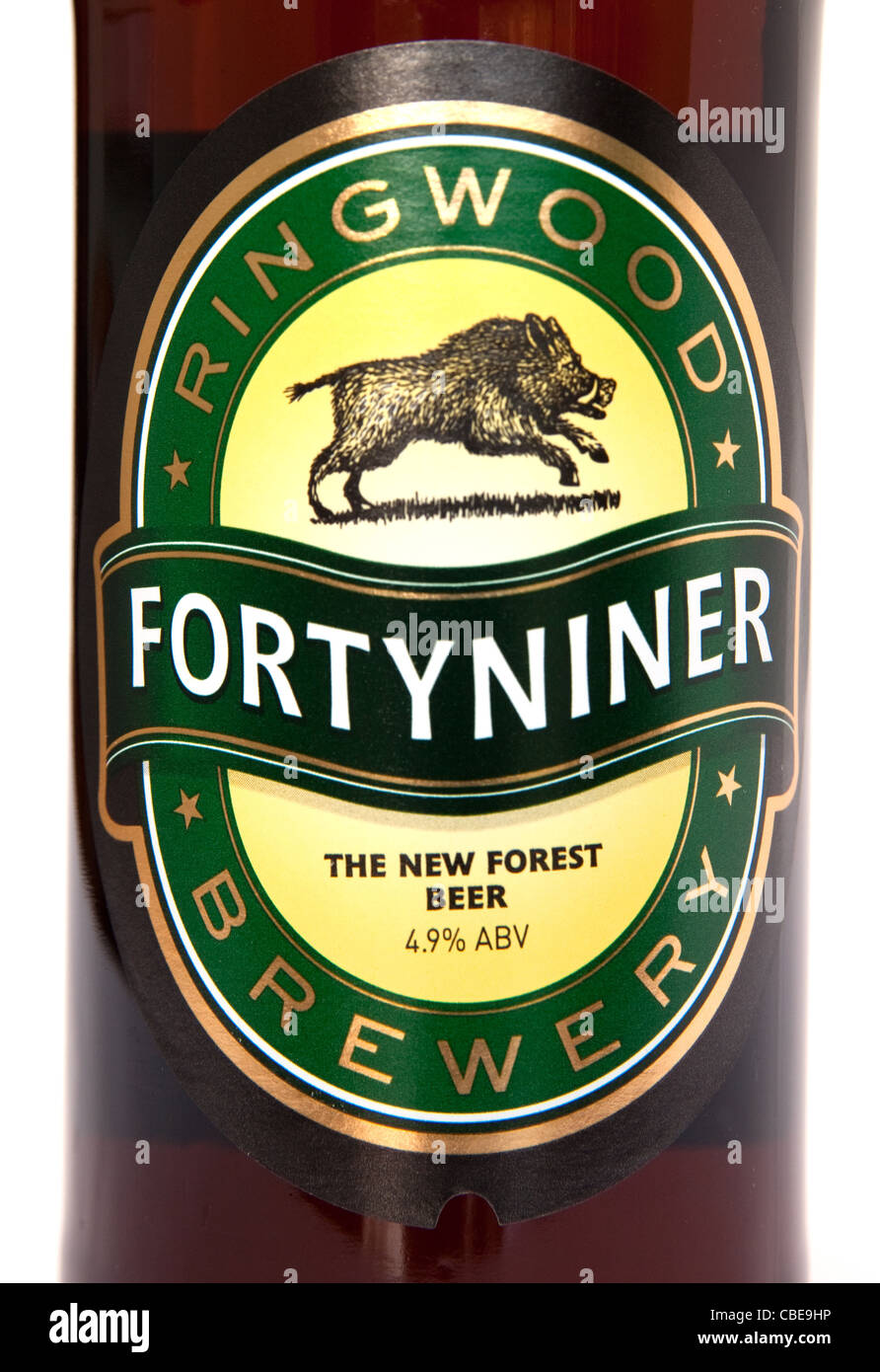 British bottled beers Fortyniner from the Ringwood brewery Stock Photo
