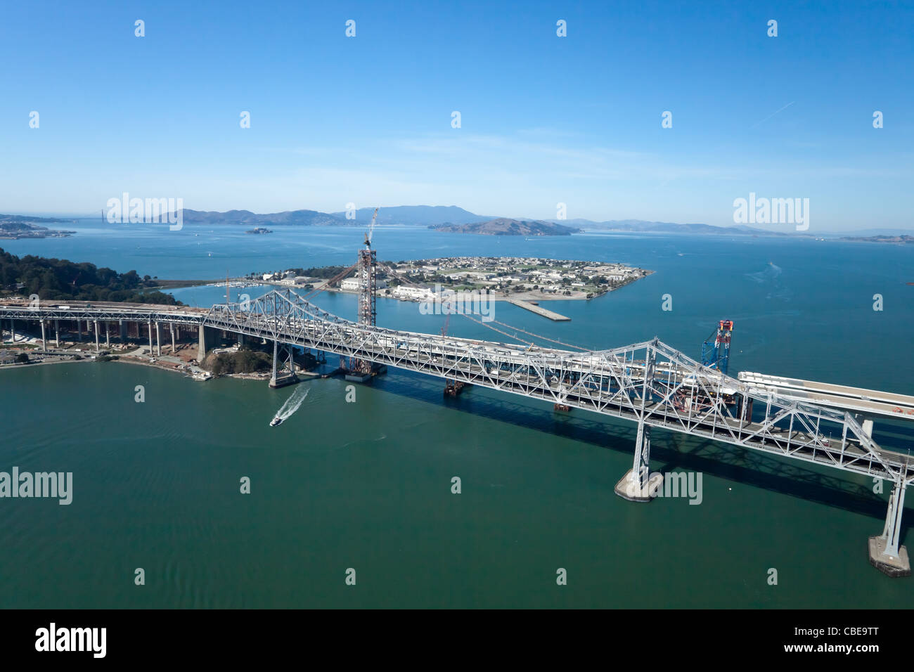 San Francisco Bay bridge traffic Stock Photo