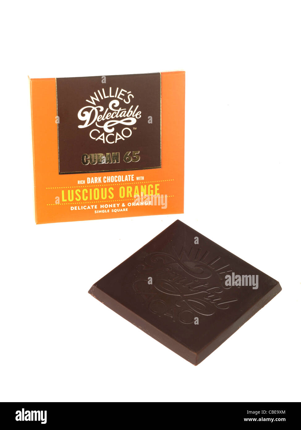 Orange Chocolate Bar Stock Photo