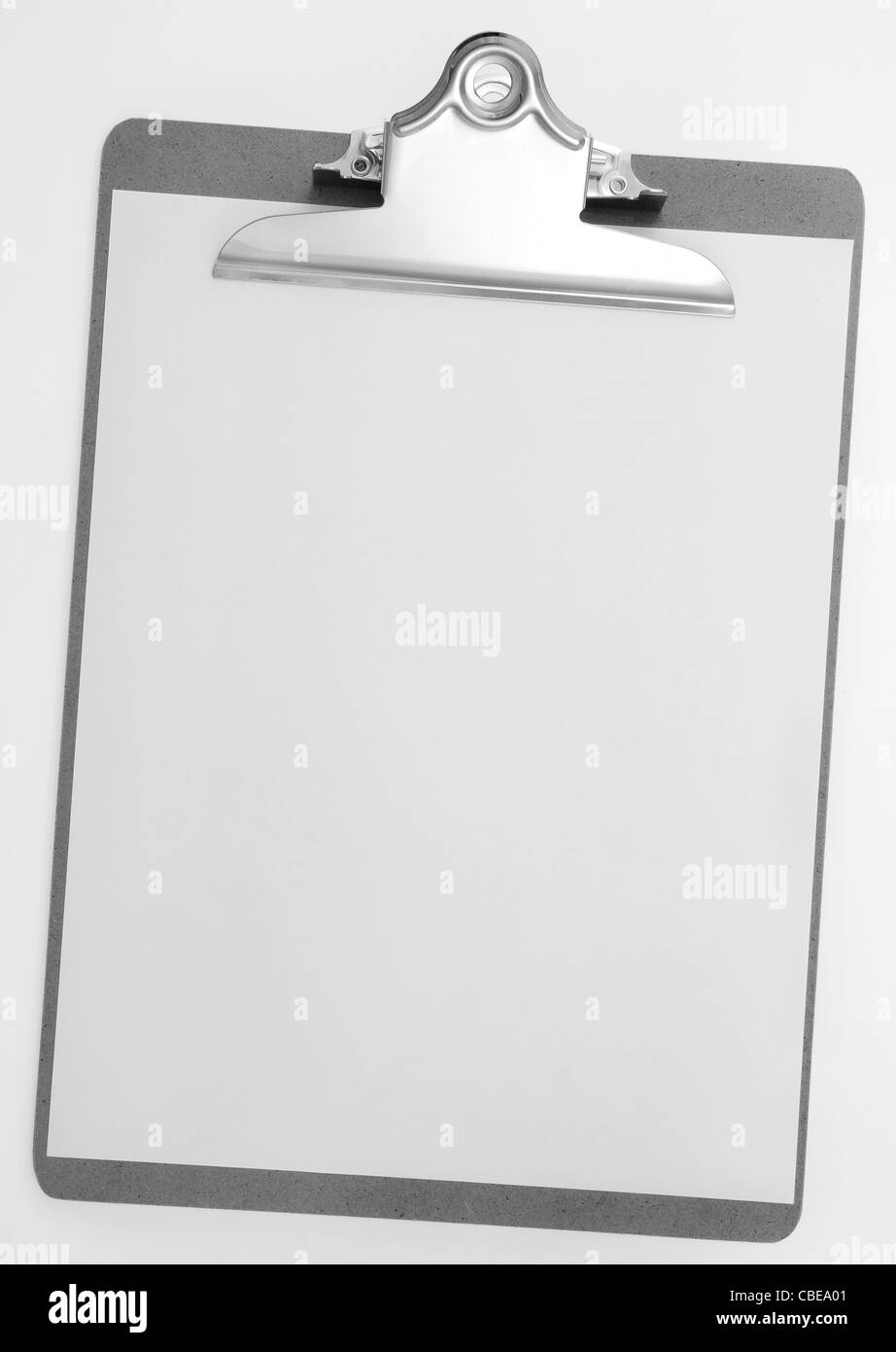 Clipboard Blank Paper Stock Photo