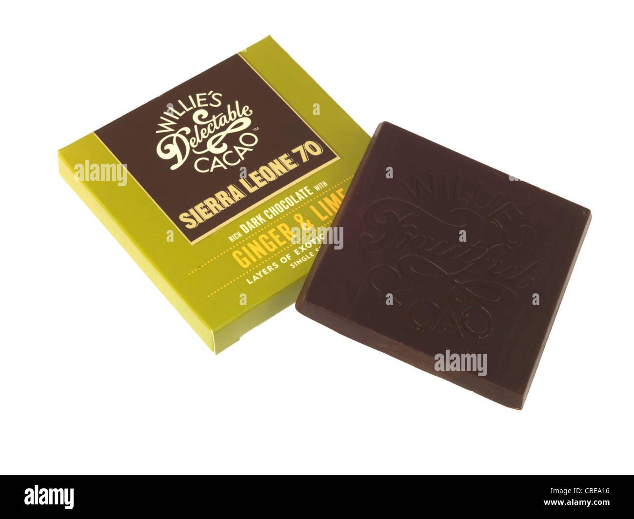 Ginger and Lime Chocolate Bar Stock Photo Alamy