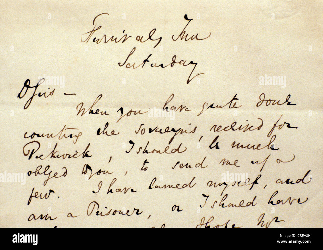 FOBO - Charles Dickens: Letter Written the Day before His Death