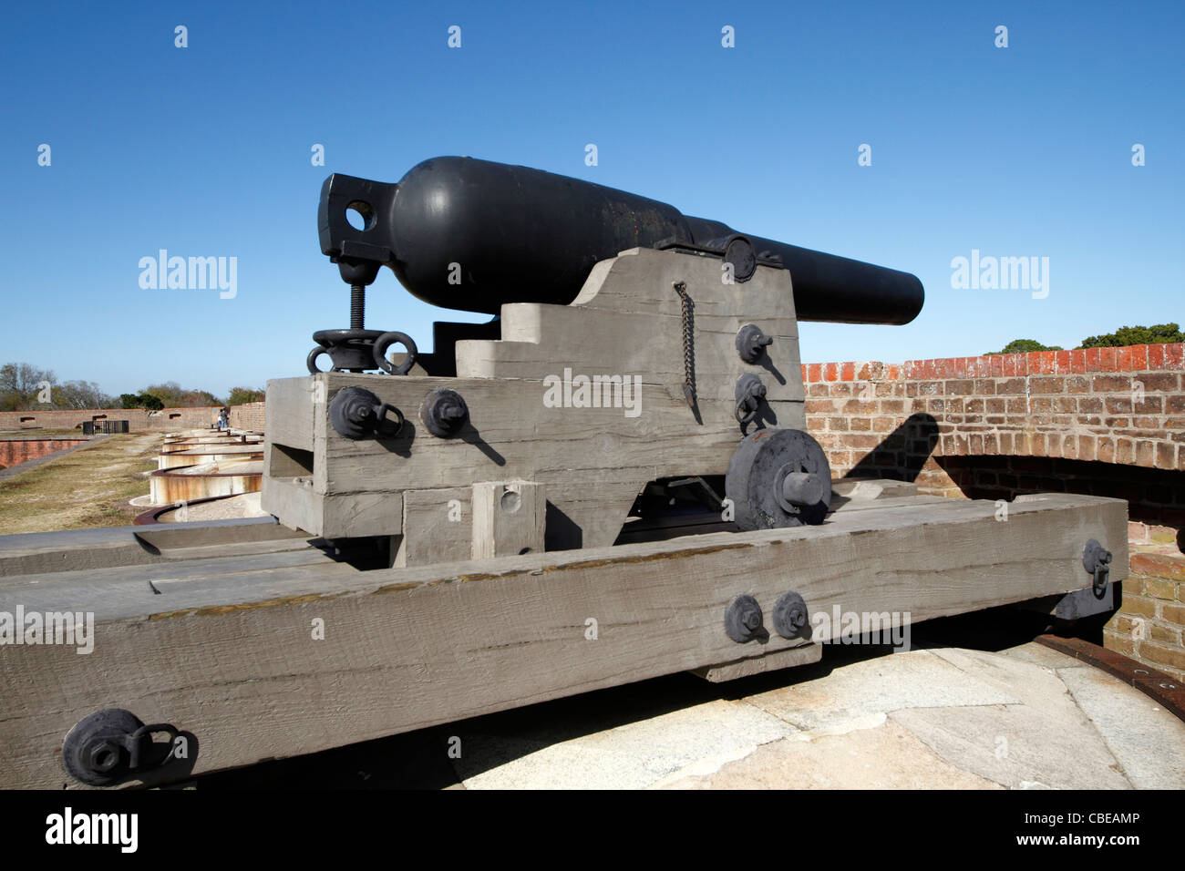 Cannon at Fort Pulaski near Savannah, Stock Photo Alamy
