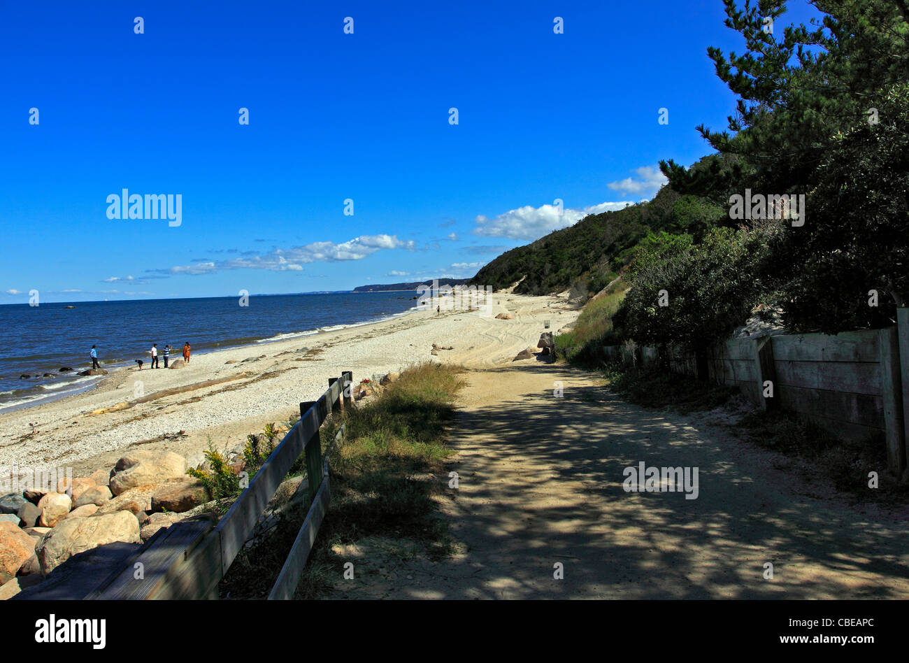 Wildwood State Park on Long Island Sound Wading River NY Stock Photo