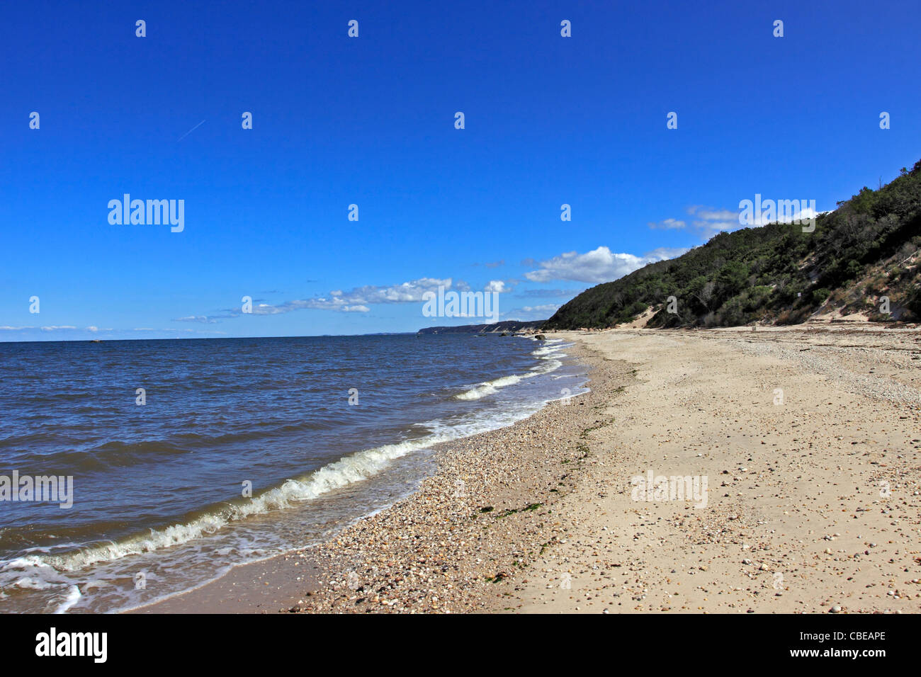 Wildwood State Park on Long Island Sound Wading River NY Stock Photo
