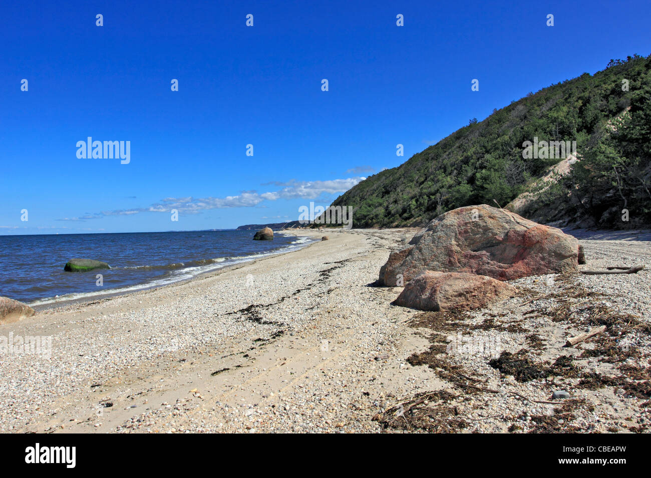 Wildwood State Park on Long Island Sound Wading River NY Stock Photo
