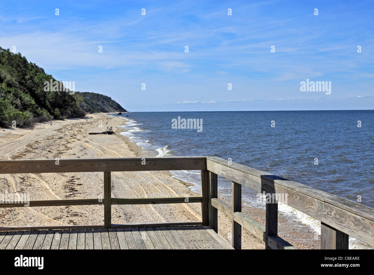 Wildwood State Park on Long Island Sound Wading River NY Stock Photo