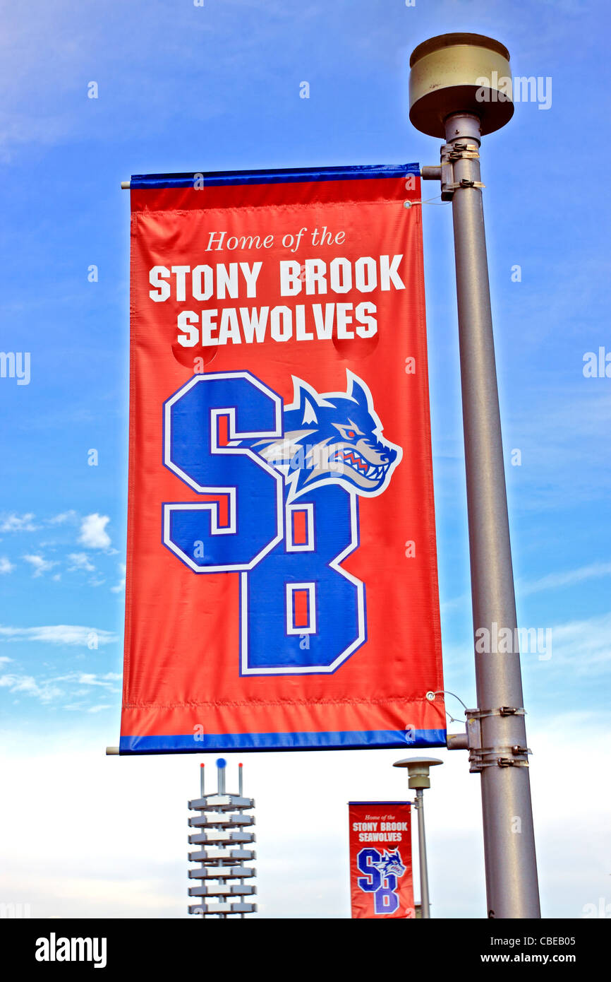 Athletic team banner Stony Brook University Long Island NY Stock Photo