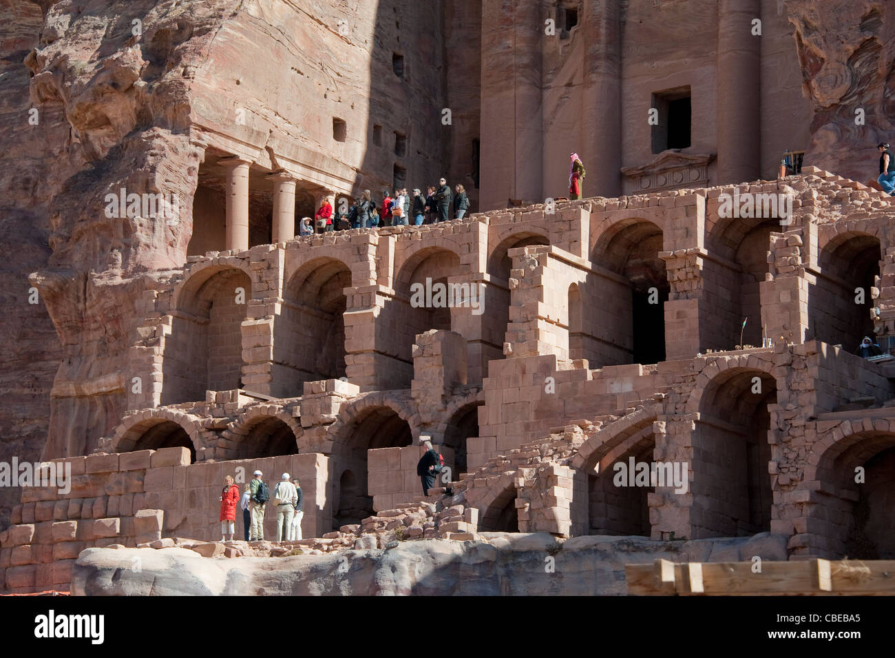The Urn Tomb in the Royal Tombs in Petra, Jordan Stock Photo - Alamy