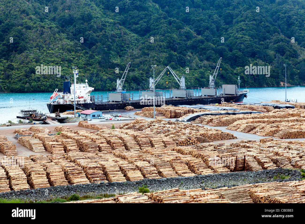 Timber for shipping Stock Photo