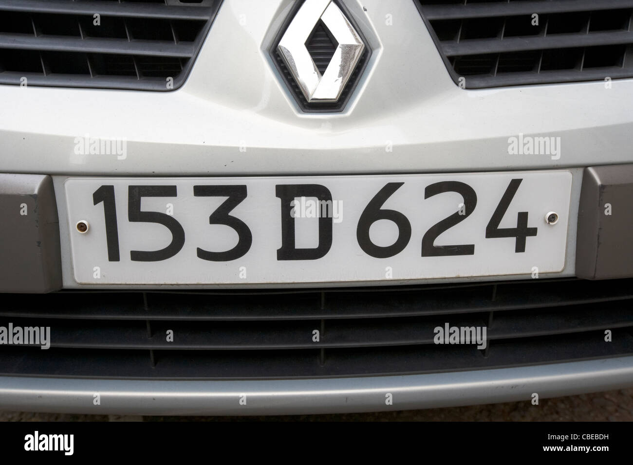 diplomatic plates on a french embassy car in london england uk united kingdom Stock Photo