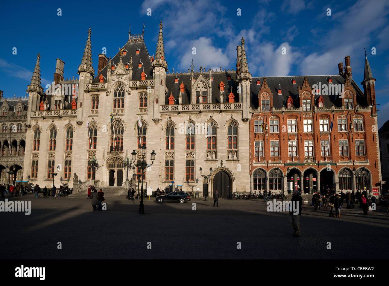 Provincial Court and Post Office in the Markt square in Bruges, West
