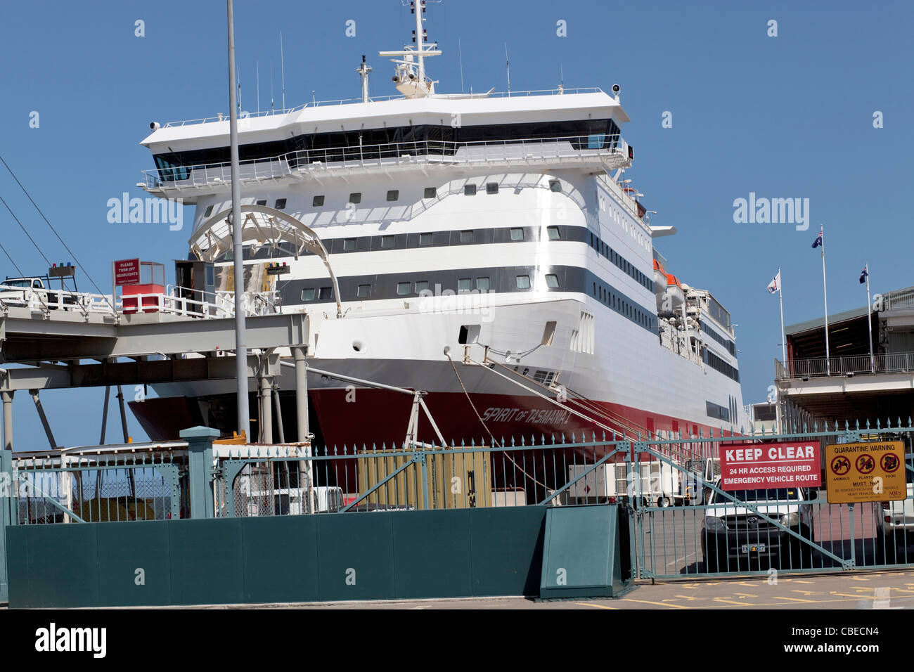 Spirit of Tasmania in Port Melbourne Dock. Melbourne, Victoria, Australia Stock Photo