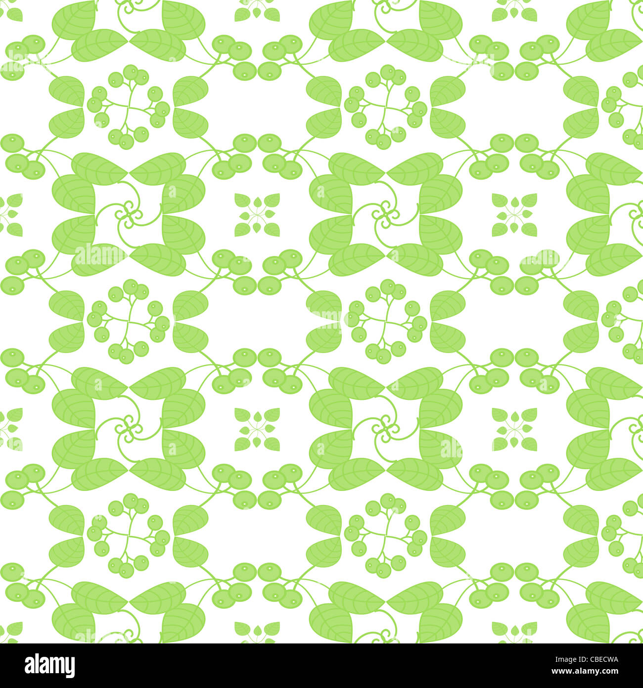 Seamless floral pattern with leaves and fruits Stock Photo - Alamy