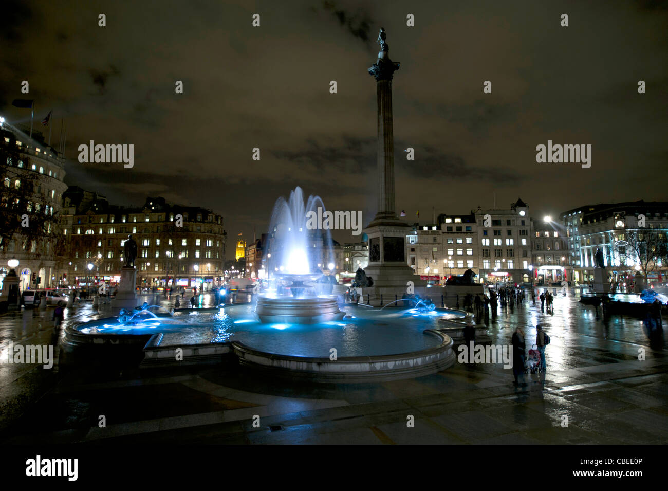 Trafalgar Square at night Stock Photo - Alamy