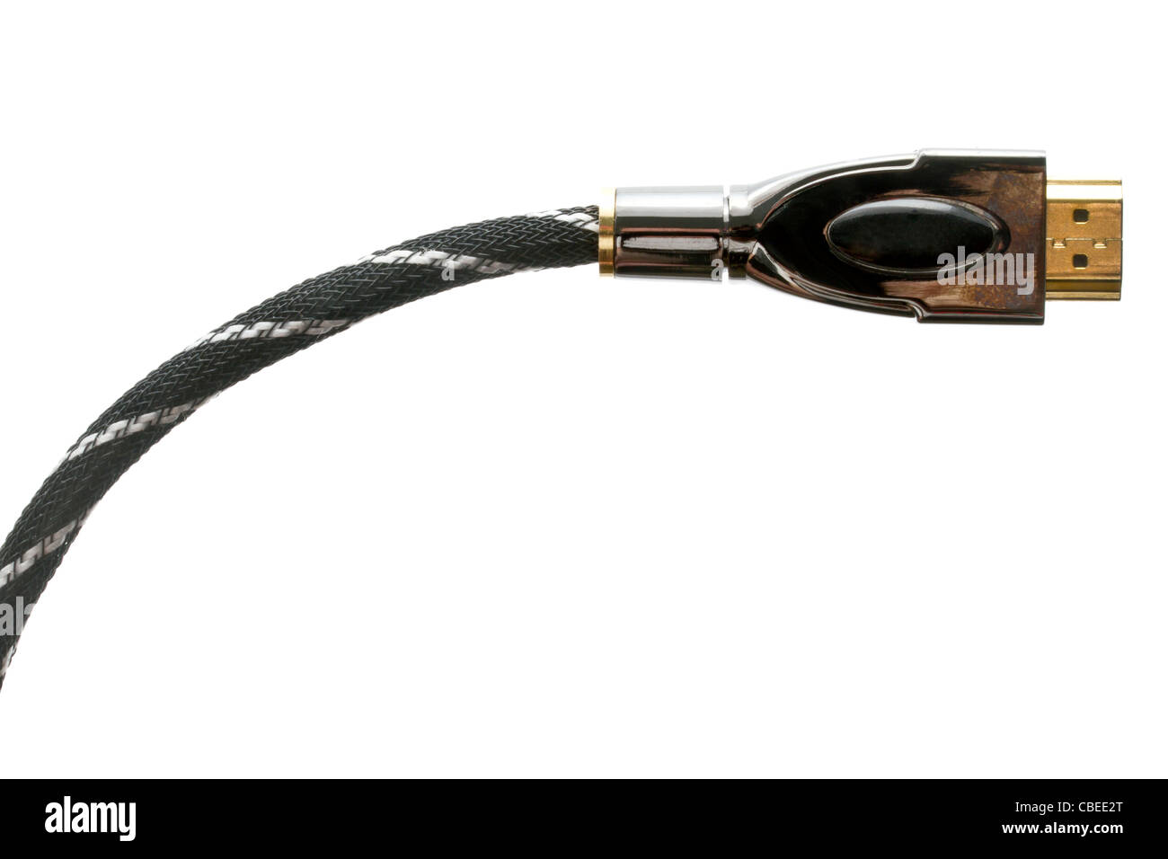 HDMI cable isolated on white background Stock Photo