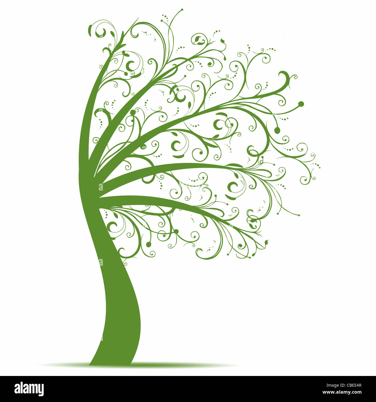 Beautiful art tree isolated on white background Stock Photo - Alamy