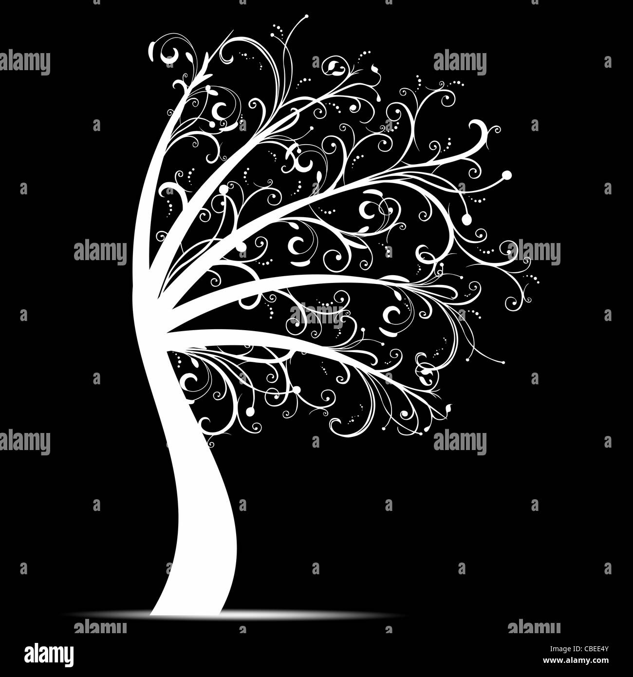 Beautiful art tree isolated on white background Stock Photo - Alamy