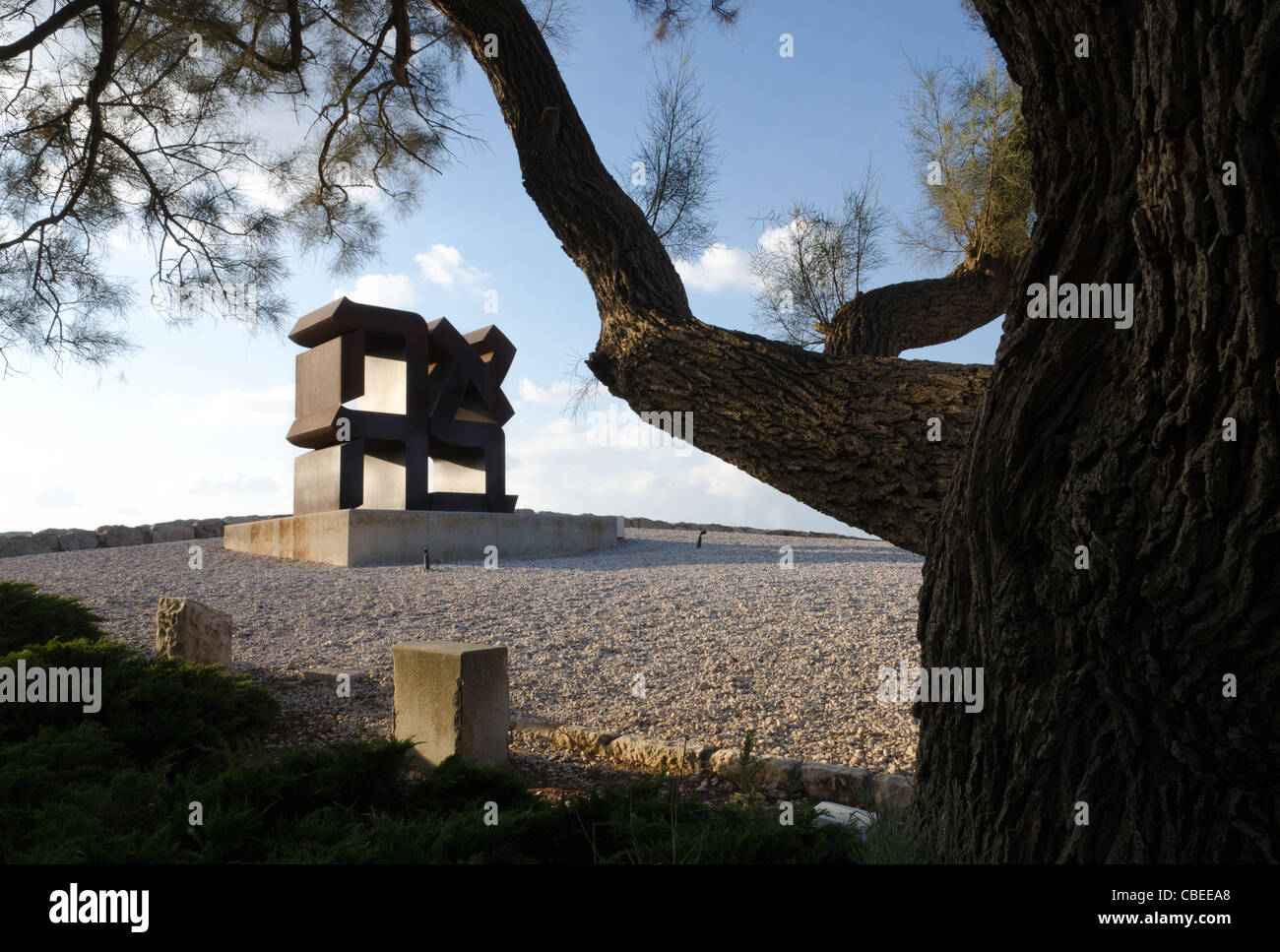 Love sculpture. Robert Indiana. Art Garden. Israel Museum. Jerusalem. israel Stock Photo
