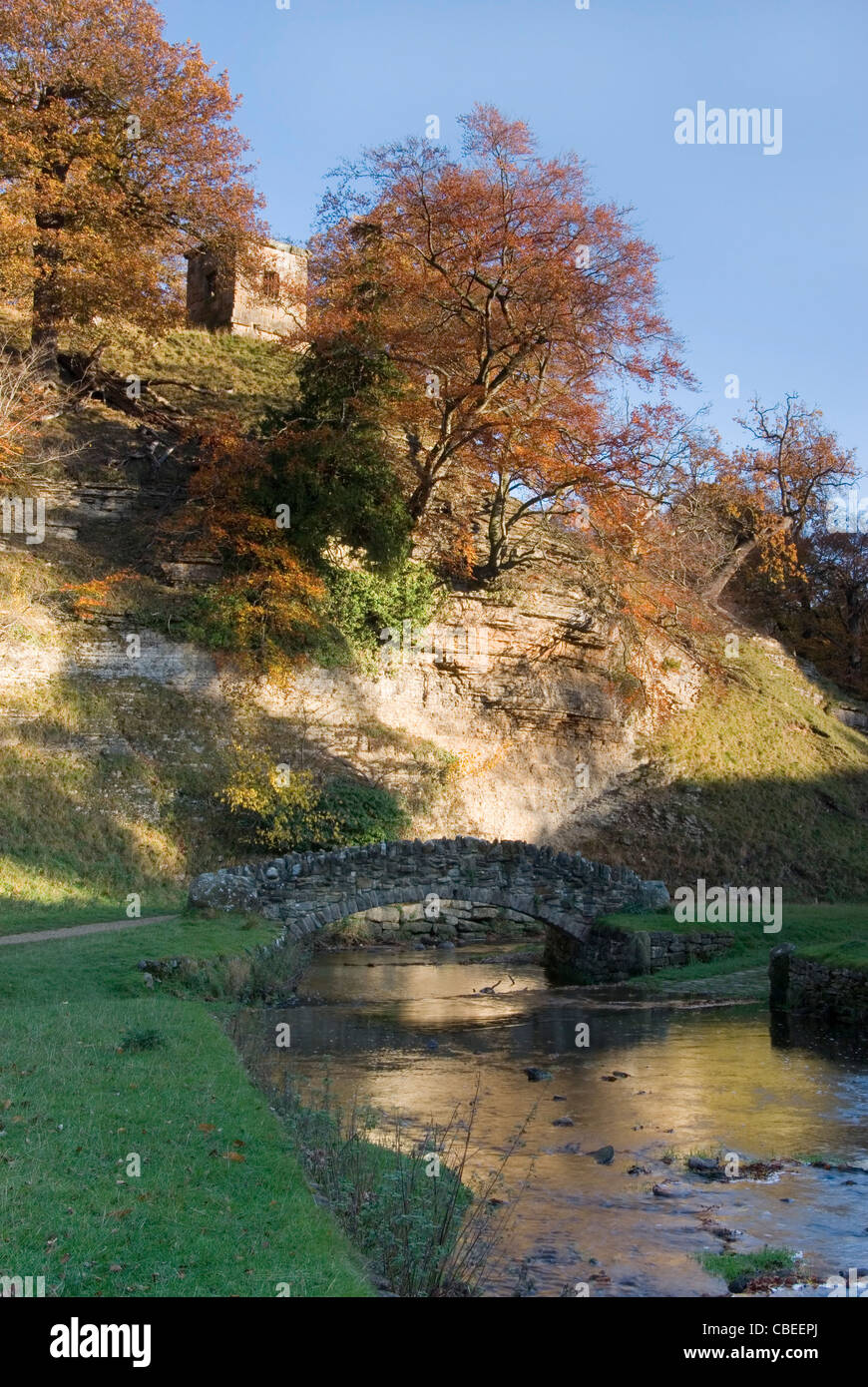 Valley of Seven Bridges, Studley Royal Stock Photo Alamy
