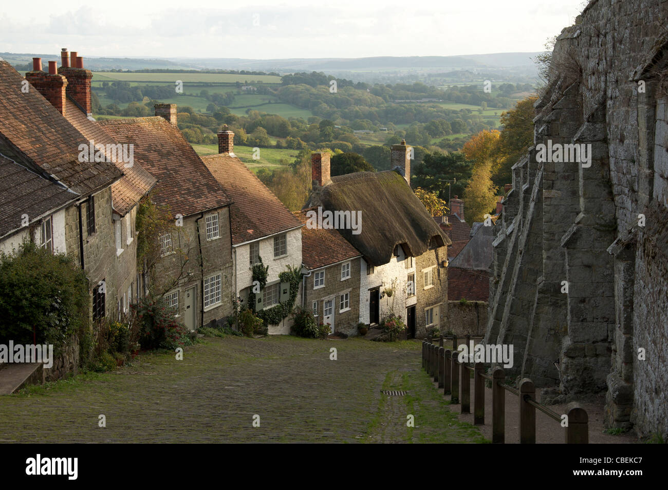 The iconic Gold Hill in Shaftesbury, immortalized in the famous TV