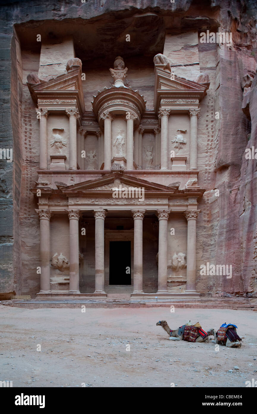 The Treasury at Petra - scene of the Indiana Jones movie, The Last Crusade Stock Photo