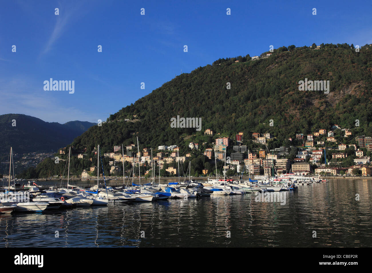 Italy, Lombardy, Como, lake, boats, Stock Photo