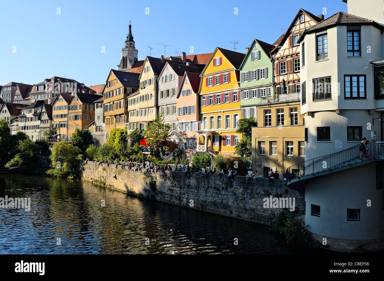 Old town Neckar front, Tübingen, Germany, Europe Stock Photo Alamy