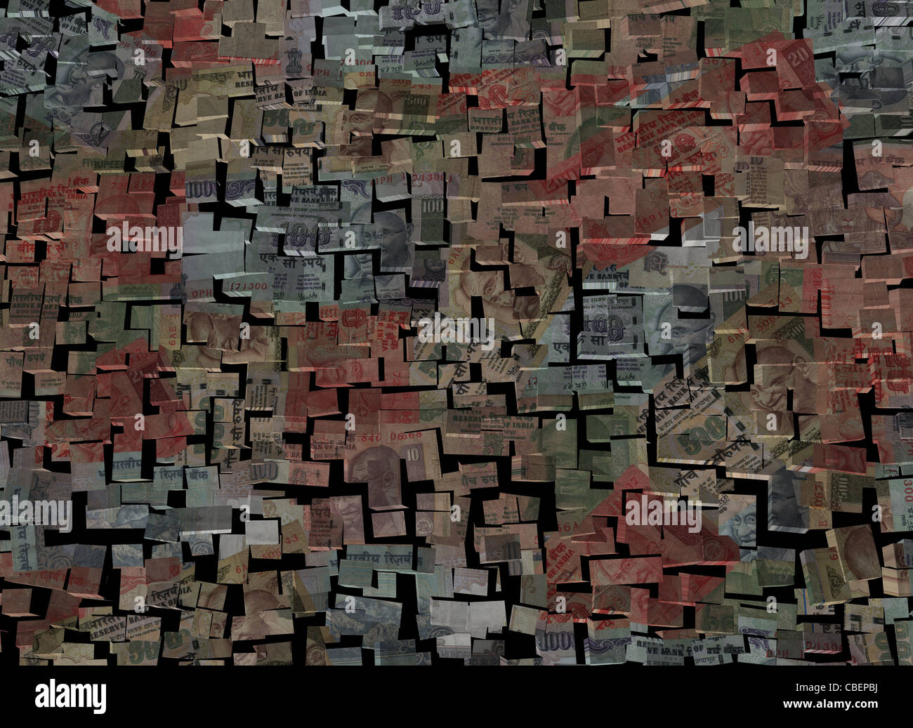 Indian Rupees on blocks background illustration Stock Photo - Alamy