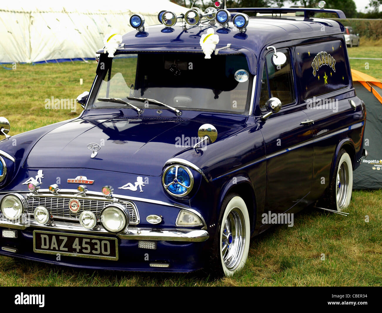 Classic vintage Ford Anglia 105E van Stock Photo - Alamy